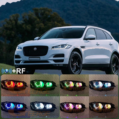 Universal Angel Eyes Retrofit G38 APP Control RGB LED for Car Headlight 4 Pcs Set