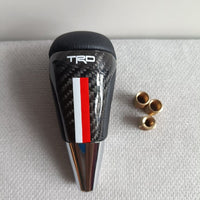 Universal Carbon Fiber Shift Gear Knob Car Shifter Lever Most Manual Automotive Vehicles(Black)