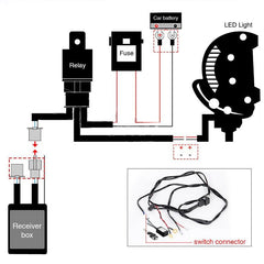 Flasher Switch Kit Relay Harness Wire On-Off Switch Cable Wiring 1 Pc