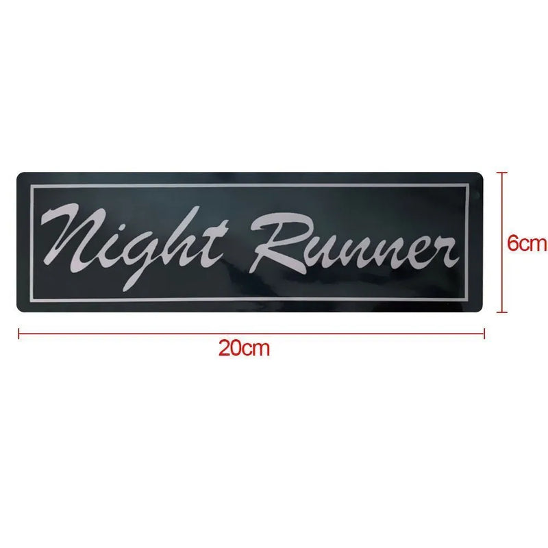 NIGHT RUNNER LED Car Window Sticker Windshield Electric Safety Decal Decoration Sticker Auto 1 Pc