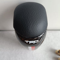 Universal Carbon Fiber Shift Gear Knob Car Shifter Lever Most Manual Automotive Vehicles(Black)