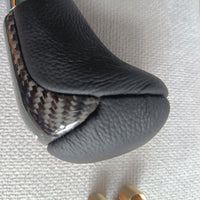Universal Carbon Fiber Shift Gear Knob Car Shifter Lever Most Manual Automotive Vehicles(Black)