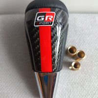 Universal Carbon Fiber Shift Gear Knob Car Shifter Lever Most Manual Automotive Vehicles(Black)