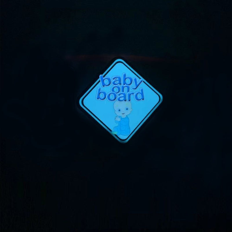 BABY ON BOARD LED Car Window Sticker Windshield Electric Safety Decal Decoration Sticker Auto 1 Pc