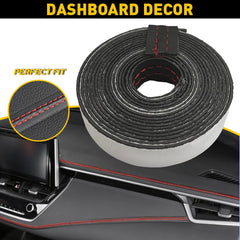 Universal Red Leather Car Dashboard Decor Line Strip Sticker For All Car 1 Pc