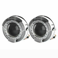 LIUHAWK Bi Xenon Projector White DRL Round Style 55 Watt SMD Complete Set