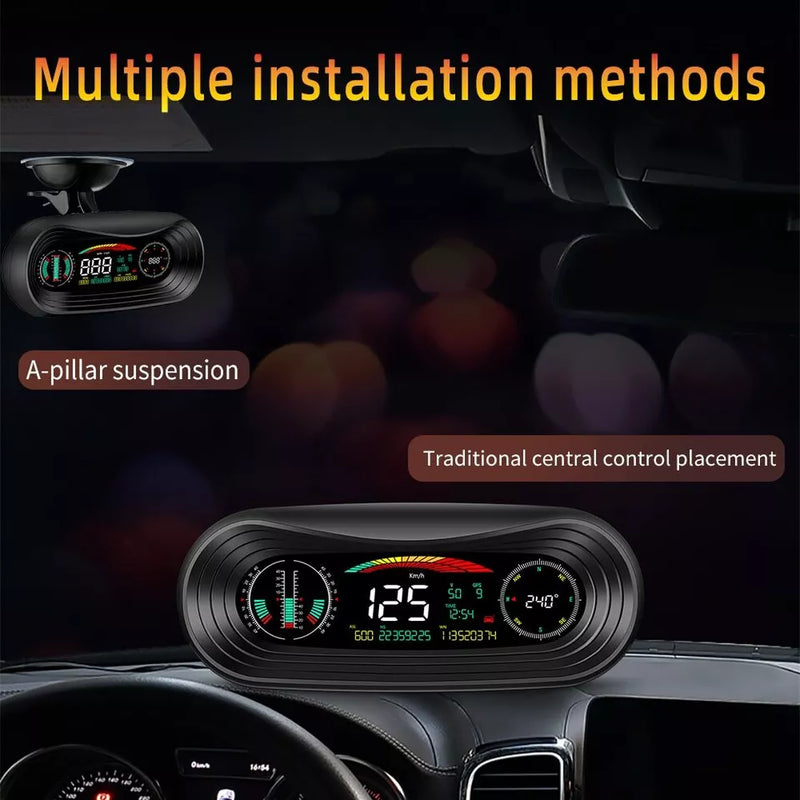 Universal P18 OBD2+GPS HUD Gauge Car Digital Head Up Display Speedometer Turbo RPM Alarm 1 Pc