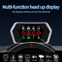 Universal P17 OBD2+GPS HUD Gauge Car Digital Head Up Display Speedometer Turbo RPM Alarm 1 Pc