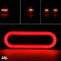 2 Pcs 3in1 LED Tail Light DRL Running Light Rear Brake Lamp Turn Signal Lamp (Red)