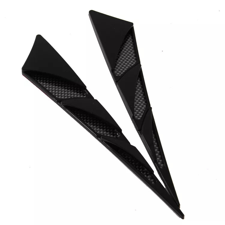 Black Side Air Intake Flow Scoop Cover Car Exterior Decoration 2 Pcs Set