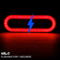 2 Pcs 3in1 LED Tail Light DRL Running Light Rear Brake Lamp Turn Signal Lamp (Red)