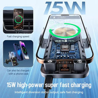 Universal Car Automatic Mobile Holder With Wireless Charger In Premium Quality 1 Pc