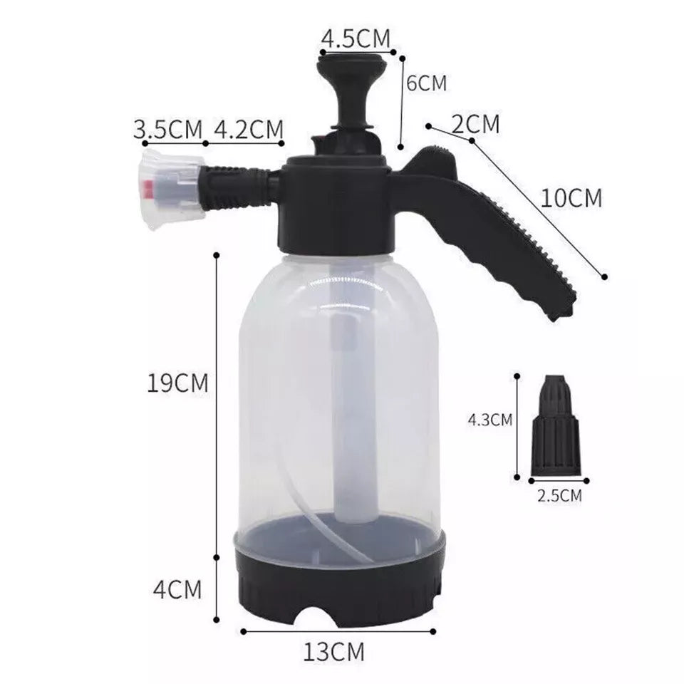 Universal Water Spray Bottle Snow Foam 2L Car Wash Pump For Car & Bike 1 Pc