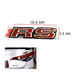 1 Pc Universal RS Emblem Logo In Premium Quality For Car