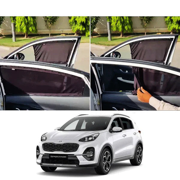 KIA Sportage Elite Series Car Window Railing Privacy Curtains Sun shades UV Rays Protection Blinds (4 Pcs)