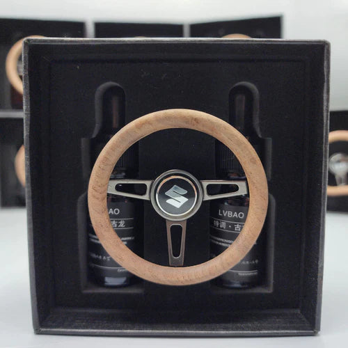 Suzuki Mini Steering Wheel Car perfume Long lasting Fragrance For AC Grill Circle Shape Air Conditioner