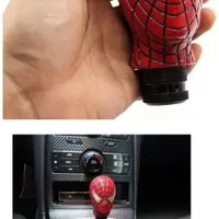 Universal Car Manual Gear Stick Shift Lever Knob Carved Spider Man Gear Knob (Red)