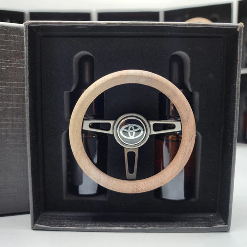 Toyota Mini Steering Wheel Car perfume Long lasting Fragrance For AC Grill Circle Shape Air Conditioner