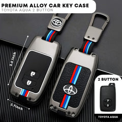 Toyota Aqua 2 Button Premium Quality Metal Key Remote Cover