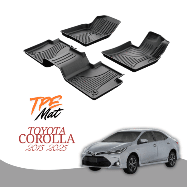 Toyota Corolla 2015 Model Heavy Duty All-Weather TPE Car Floor Mats in Premium Quality