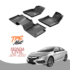 Civic 2016 Model Heavy Duty All-Weather TPE Car Floor Mats in Premium Quality