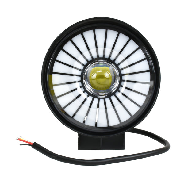 Universal Round LED Car ExtraLight 4.5cm with White Lighting And RGB Light 1pc