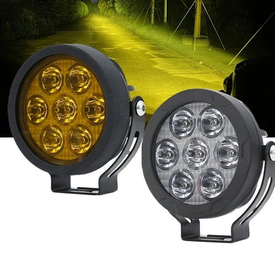 7 SMD Floodlight 140 Watt Cree SMD With Yellow Fog Covers Bar Light 2 Pcs Set
