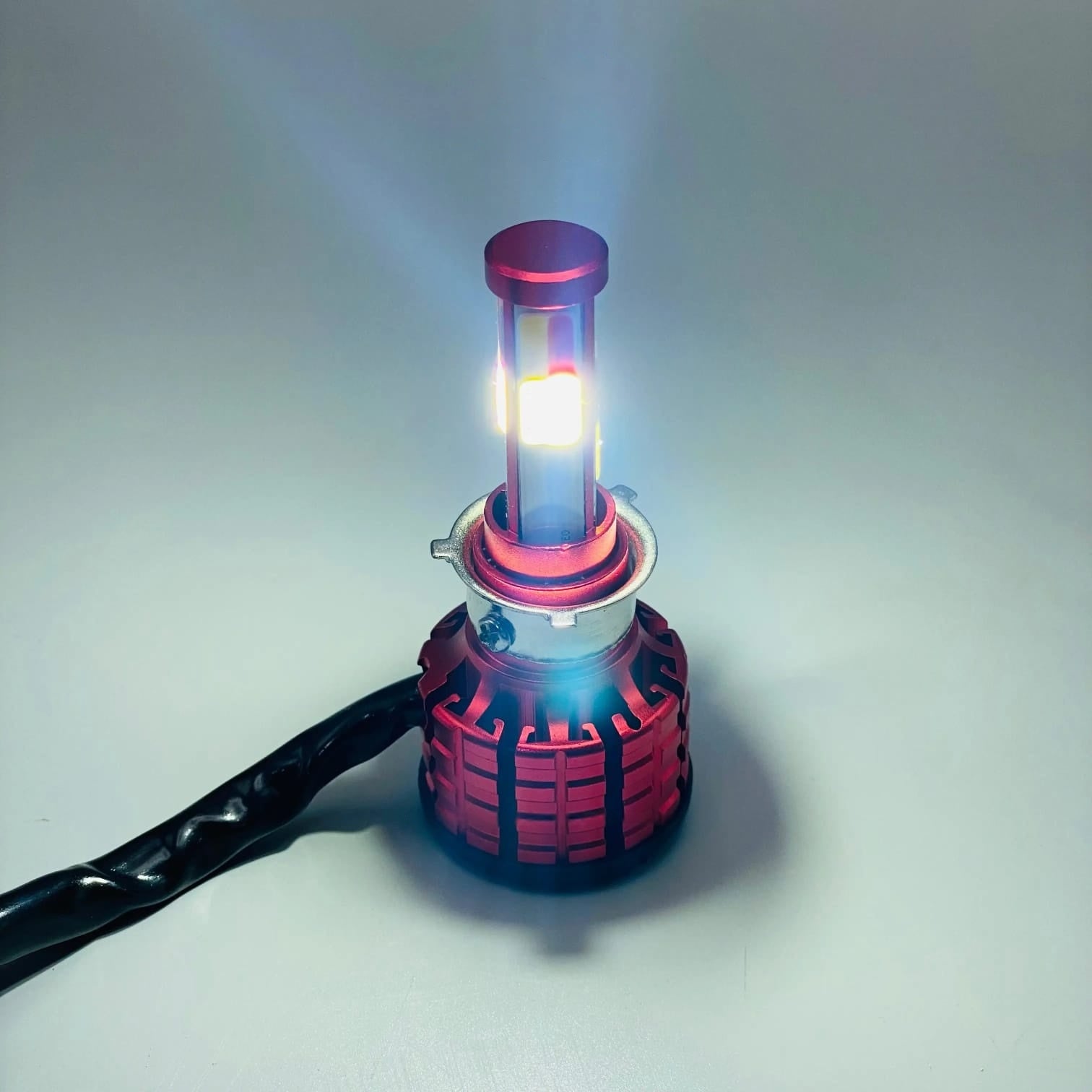 1 Pc Universal M4S Motorcycle - Bike Headlight LED 35W With 4 Color & Flasher