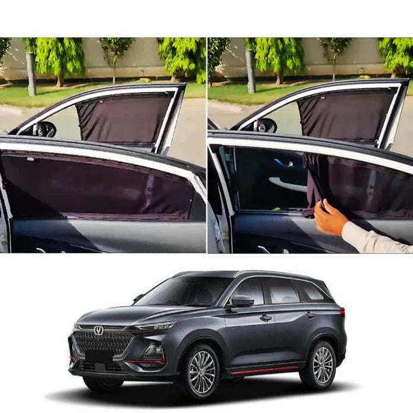 Changan Oshan X7 Elite Series Car Window Railing Privacy Curtains Sun shades UV Rays Protection Blinds (4 Pcs)