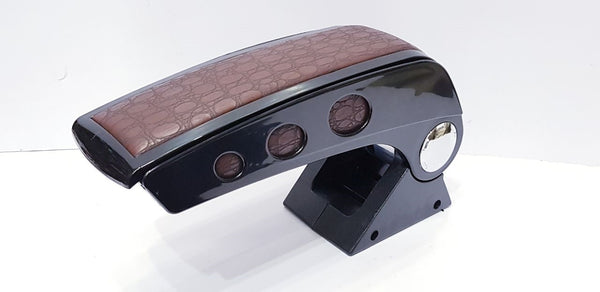 Arm Rest Console Universal O4 Brown Texture Black Shine