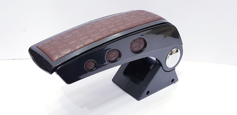 Arm Rest Console Universal O4 Brown Texture Black Shine