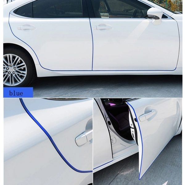 BLUE TRANSPARENT CAR SUV SIDE DOOR EDGE PROTECTOR PROTECTIVE STRIP SCRAPE GUARD BUMPER GUARDS 8 METER 1 ROLL
