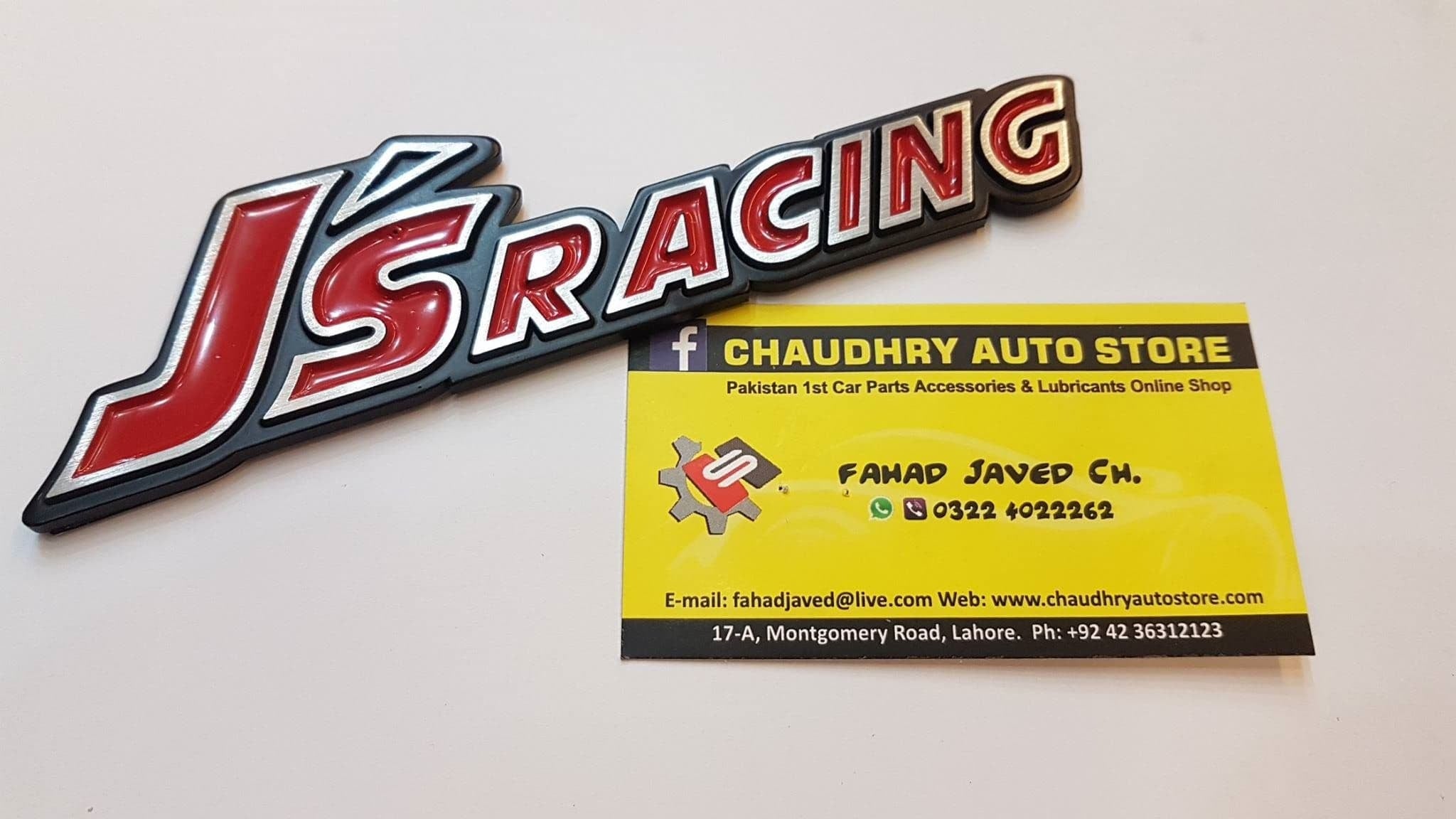 Buy JS RACING METAL LOGO online in Pakistan – Chaudhry Auto Store