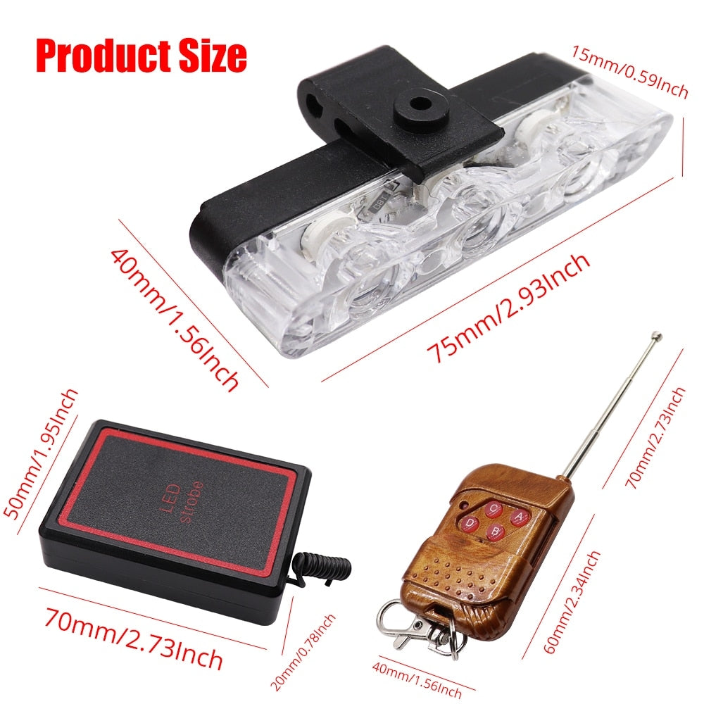 16 LED Smart Flasher LED Light White Strobe Flash Light With Wireless Remote Controller