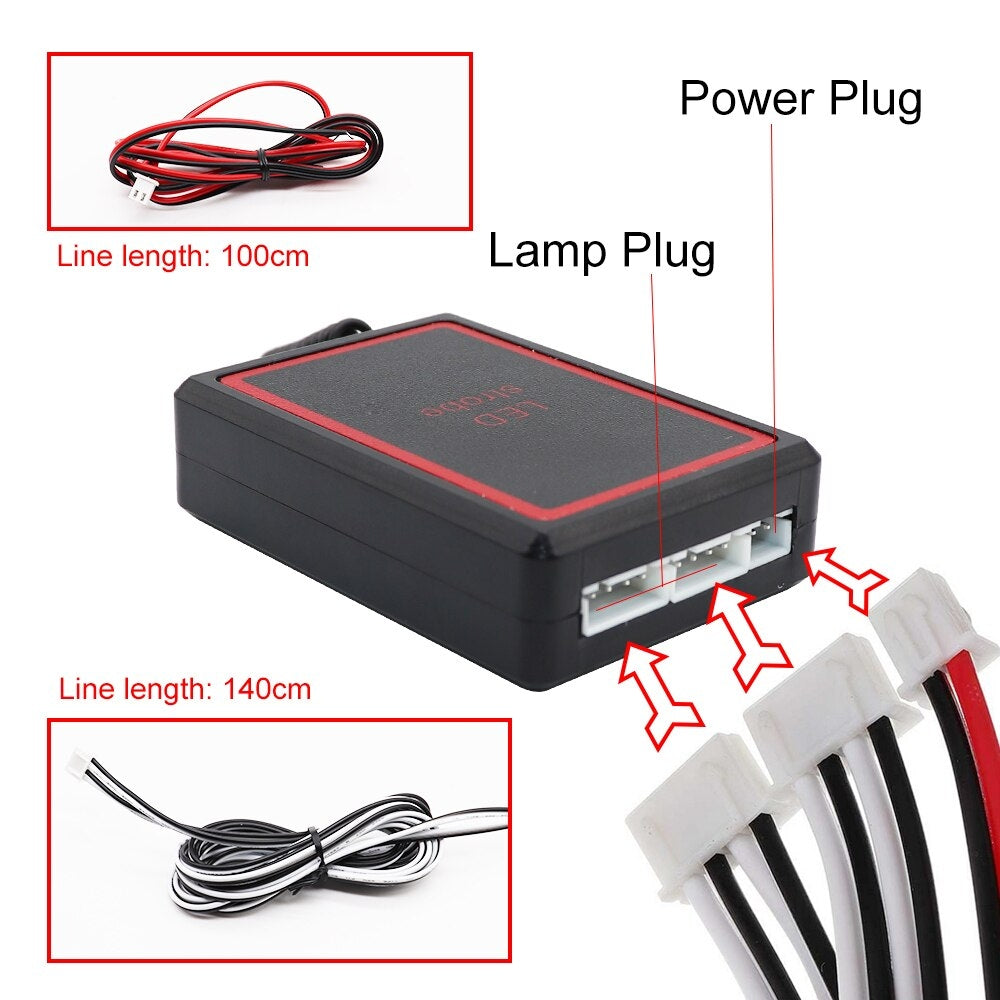 Smart Flasher LED Light White Strobe Flash Light 4 Pcs Set