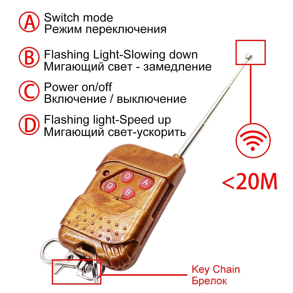 16 LED Smart Flasher LED Light White Strobe Flash Light With Wireless Remote Controller