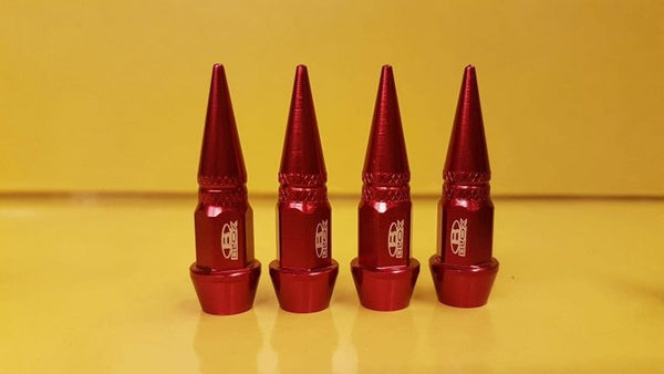 Tire Valve Cap Bullet Style Red