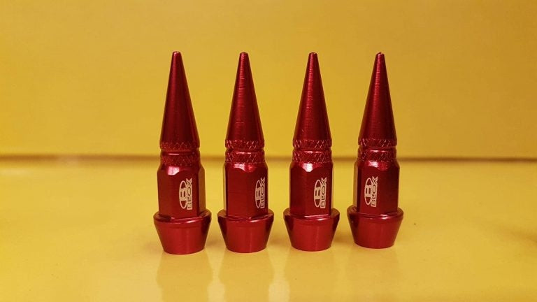 Tire Valve Cap Bullet Style Red