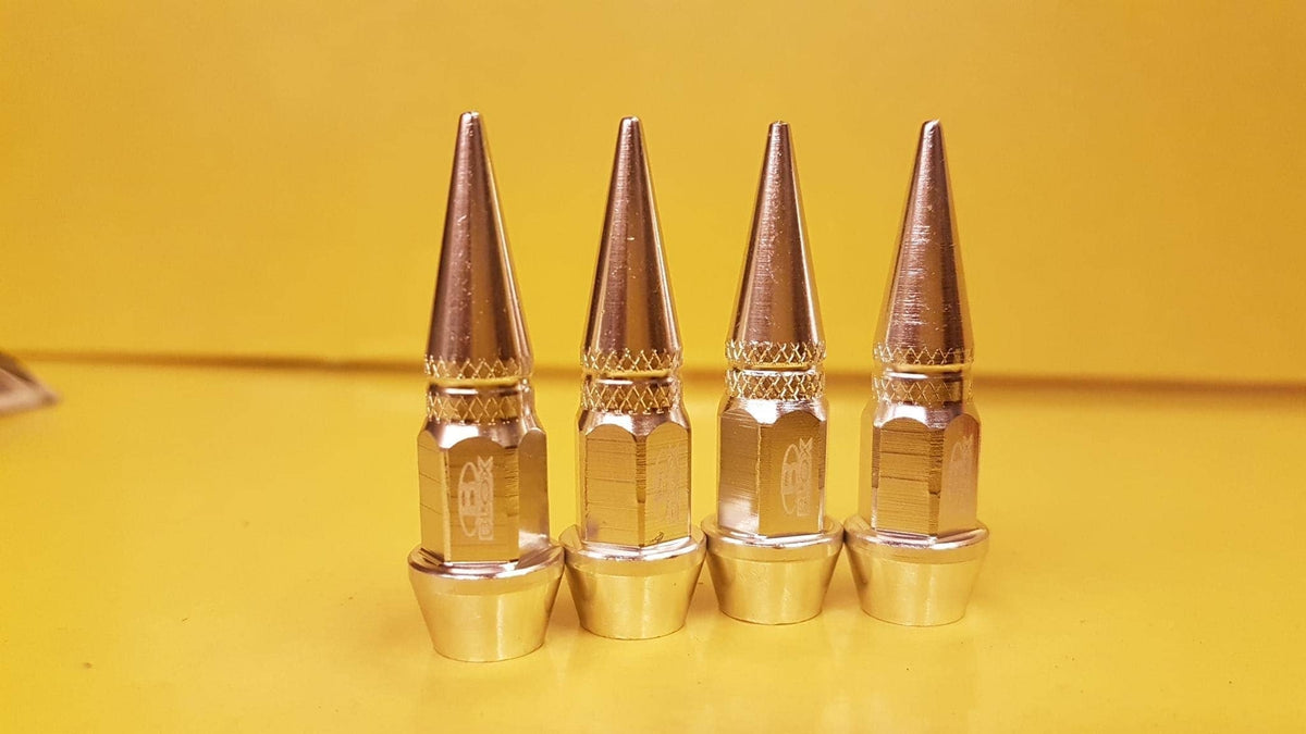 Tire Valve Cap Bullet Style Silver