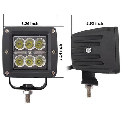 36 Watt Bar Light 3 inch Spot Light 2 Pcs Set