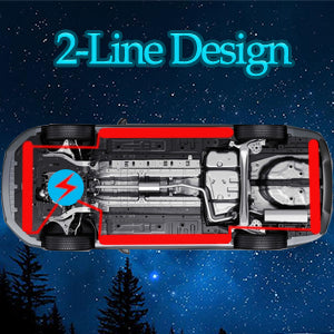 Universal Car Under Glow lights, Smart Exterior Car Light Strip Kit, Waterproof Under Glow Kit For Car With APP