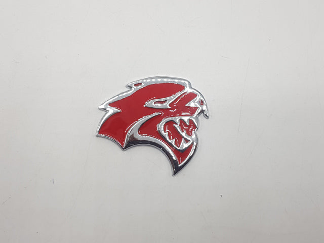Hellcat Dodge Silver Metal Logo