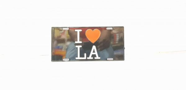 Embosed No. Plate Frame I Love LA