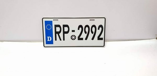 Embosed No. Plate Frame RP 2992