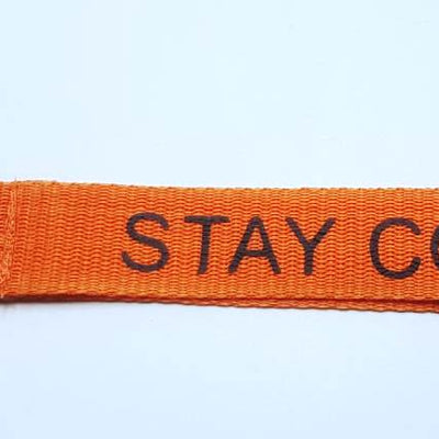 STAY COOL Fabric Keychain Orange
