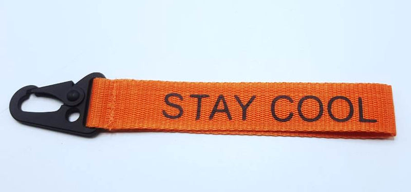 STAY COOL Fabric Keychain Orange