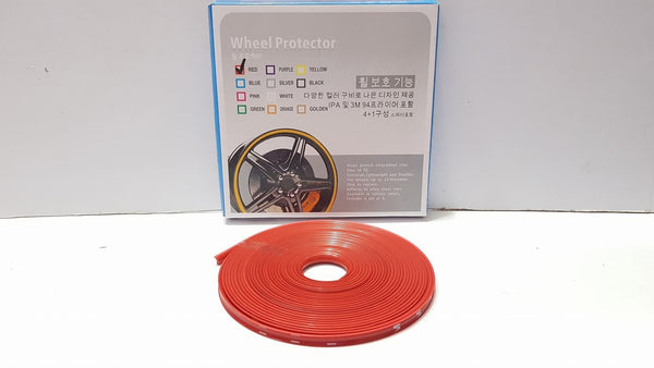 Wheel Rim Protector Link Style Red