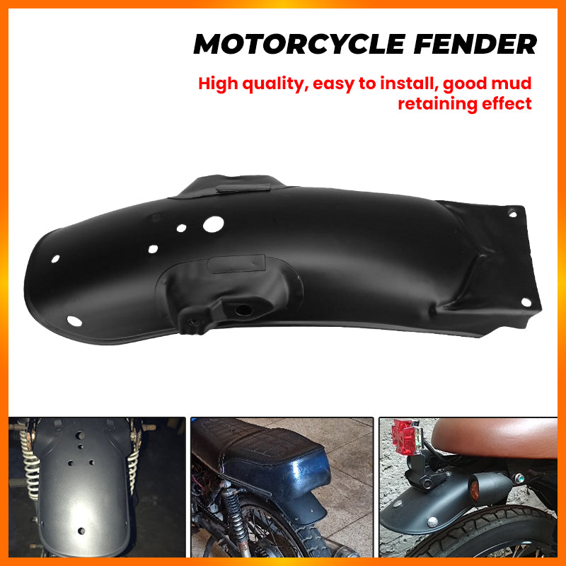 Motorcycle Black Universal Cafe Racer Rear Retro Metal Fender Mudguard Cover For Honda CG125 Yamaha