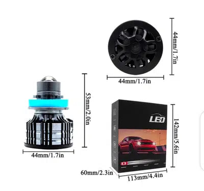 H11 LED Lemon Green Color Car Headlights Projector Laser Fog Lights Automobile / Bumper Light