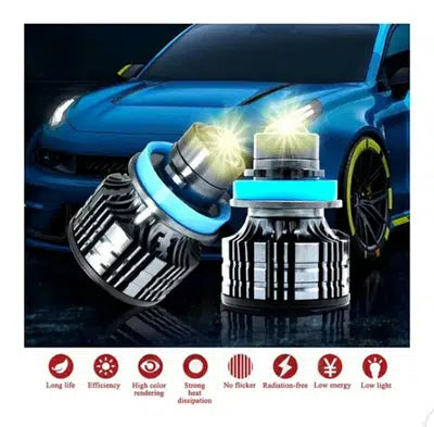 H11 LED Lemon Green Color Car Headlights Projector Laser Fog Lights Automobile / Bumper Light